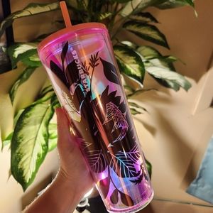 Starbucks Pink Floral Acrylic Tumbler
